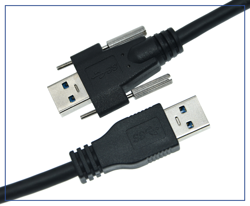 <b>USB3.０公对公带锁数据线</b>